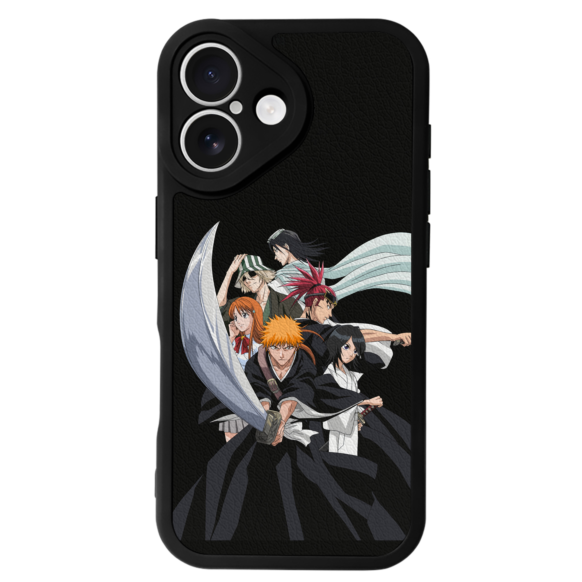 ブリーチ 黒崎一護（くろさき いちご）BLEACH Kurosaki Ichigo 【iPhone 16シリーズ対応】シリコンスマホケース（レザー調） 材質：シリコン